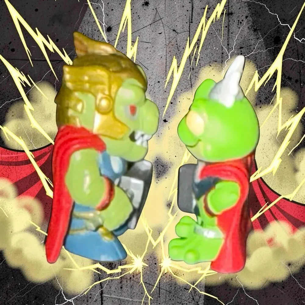 Series 1 Mystery of the Thanos Stones Dino-Thor & Throg Mini Figures A50